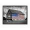 Stupell Industries Black & White Barn with American Flag Wall Art in Black Frame